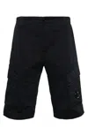 C.p. Company C.p.company Cotton Cargo Shorts In Black