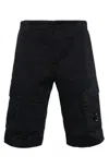 C.p. Company C.p.company Cotton Cargo Shorts In Black