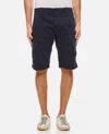 C.p. Company Sateen Stretch Cargo Shorts In Blue