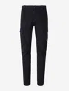 C.p. Company Lens-detail Cargo Trousers In Black