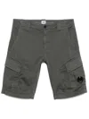 C.p. Company Satin Cargo Shorts In Grey