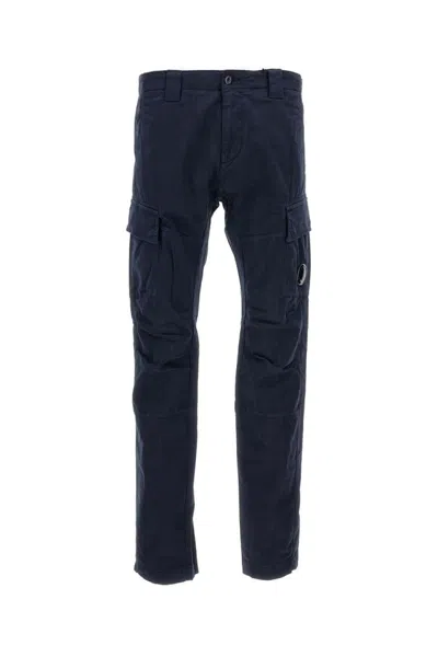 C.p. Company Satin-finish Cargo Pants With Functional Pockets In Black