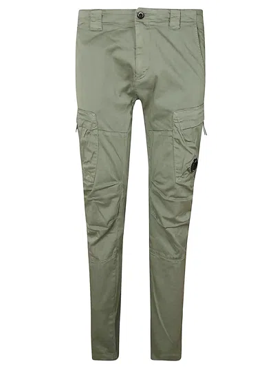 C.p. Company Satin Stretch Cargo Pants In Agave Green
