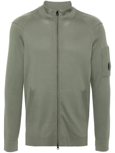 C.p. Company Sea Island Cardigan In Grün