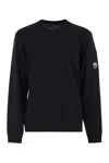 C.p. Company Sea Island Cotton Crew-neck Jumper In Night Blue