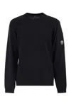 C.p. Company Cp Company Sea Island Cotton Crew Neck Jumper In Night Blue