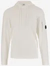 C.p. Company Cp Company Sea Island Cotton Sweatshirt With Logo In White