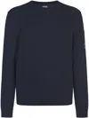 C.p. Company C.p.company Total Eclipse Cotton Sweaters In Blue