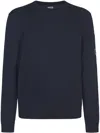 C.p. Company C.p.company Total Eclipse Cotton Sweaters In Blue