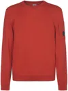 C.p. Company Sea Island Crew Neck Lens Knit In Red