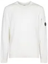 C.p. Company Knitwear Crew Neck In Merino Wool Felted Clothing In White