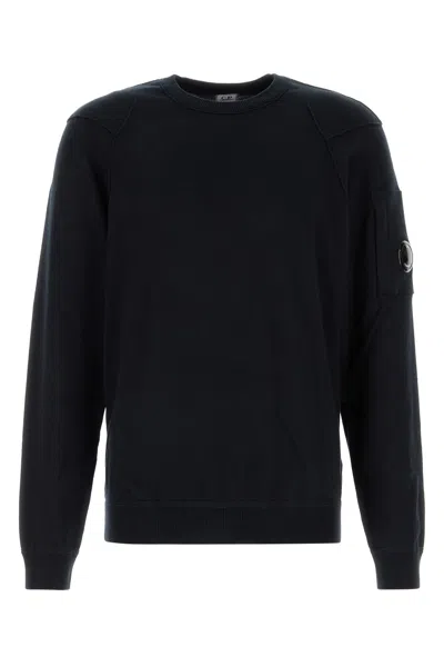 C.P. COMPANY MAGLIONE IN COTONE BLU NOTTE UOMO