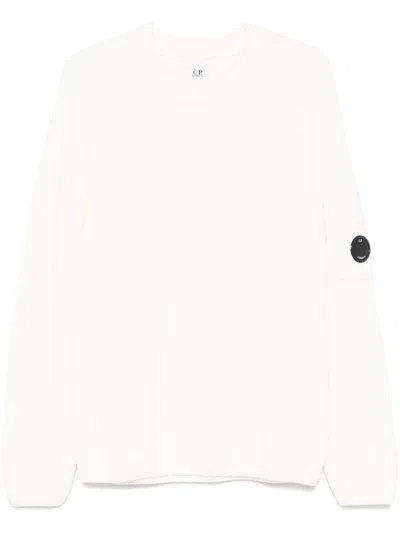 C.p. Company Sea Island Lens-detail Sweater In Nude