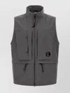 C.p. Company Shell Hooded Sleeveless Jacket In Gray