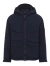 C.p. Company C.p.company Total Eclipse Shell Padded Hooded Lens Jacket In Blue