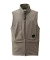 C.p. Company Shell-r Gilet In Gray