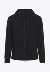 C.p. Company C.p.company Black Shell-r Goggle Polyester Jacket In Black