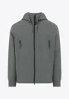 C.p. Company C.p.company Green Shell-r Goggle Polyester Jacket In Gray