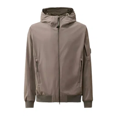 C.p. Company Shell-r Hooded Jacket With Lightweight Construction In Neutral