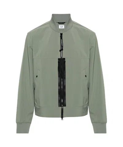 C.p. Company Shell-r Lens-detailed Bomber Jacket In Gray