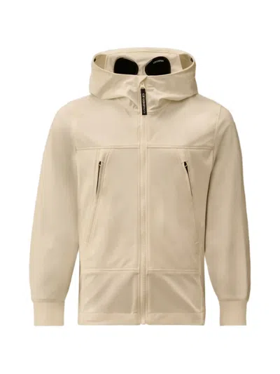 C.p. Company Kids' Shell-r Goggle-hood Zip Jacket In Nude