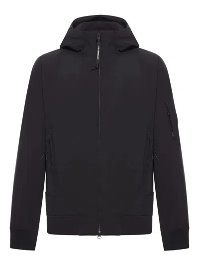 C.p. Company Shell-r Hooded Lens Jacket Black