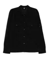 C.p. Company C.p.company Corduroy Buttoned Utility Overshirt In Black