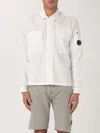C.p. Company C.p.company Organic Gabardine Lens Shirt In White