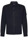 C.p. Company C.p.company Organic Gabardine Zipped Utility Overshi In Eclipse