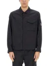 C.p. Company C.p.company Jacket With Gabardine In Black