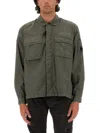 C.p. Company Rip-stop Cotton Jacket With Adjustable Drawstring Hem In Green