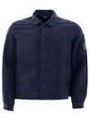 C.p. Company Shirt With Pockets In Mixed Linen