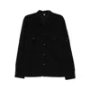 C.p. Company C.p.company Corduroy Buttoned Utility Overshirt In Black
