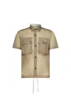 C.p. Company Light Microweave Laminated Shirt In Beige