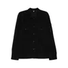 C.p. Company C.p.company Corduroy Buttoned Utility Overshirt In Black