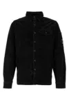 C.p. Company Corduroy Shirt With Chest Pocket And Long Sleeves In Black