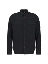 C.p. Company Organic Gabardine Lens Shirt In Black