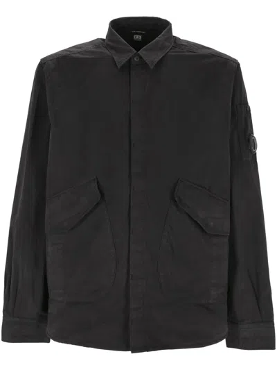 C.p. Company Shirts In Black Sand