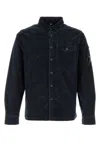 C.p. Company Corduroy Shirt With Chest Pocket And Long Sleeves In Blue