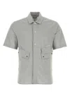 C.p. Company Multi-pocket Cotton Shirt In Grey