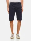 C.p. Company Sateen Stretch Cargo Shorts In Blue
