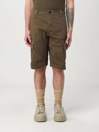 C.p. Company Stretch Cotton Cargo Shorts In Green