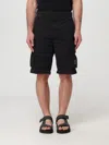 C.p. Company Fleece Cargo Bermuda Shorts Pockets In Black