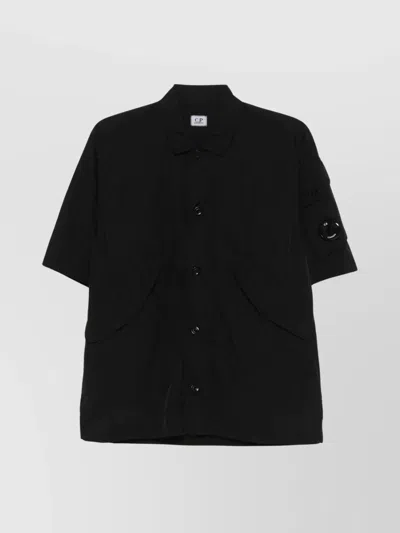 C.p. Company Short Sleeve Overshirt With Patch Pockets