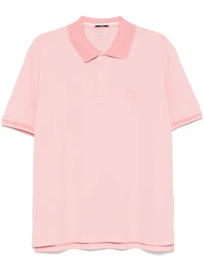 C.p. Company Short-sleeve Polo Shirt In Rosa