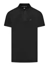 C.p. Company Short Sleeve Polo With Logo In Black