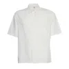 C.p. Company Short Sleeve Popeline Shirt With Classic Collar In White