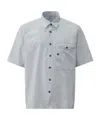 C.p. Company Short Sleeve Poplin Shirt In Blue