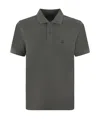 C.p. Company Grey Polo In Cotton With Embroidered Logo In Gray