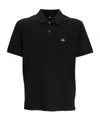 C.p. Company Collared Polo Shirt Short Sleeves In Black